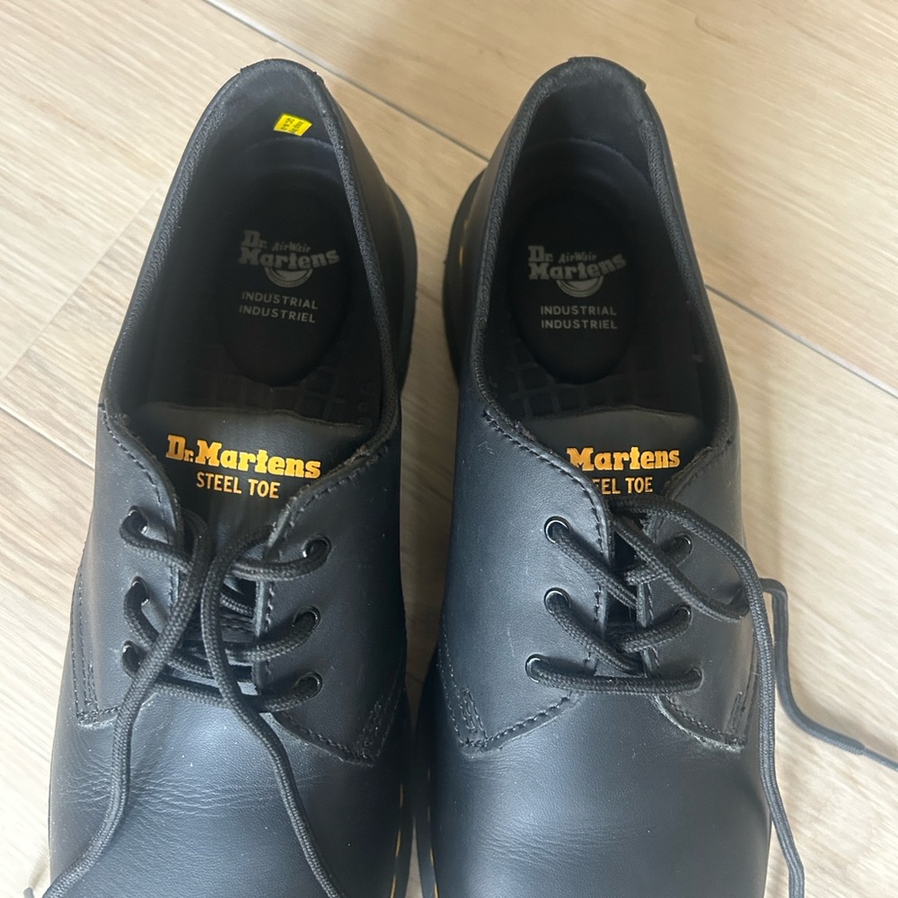 Dr. Martens Air Wair Soft Steel Toe Safety Shoes Men's Size 12 Black Slip Resist - Picture 9 of 11